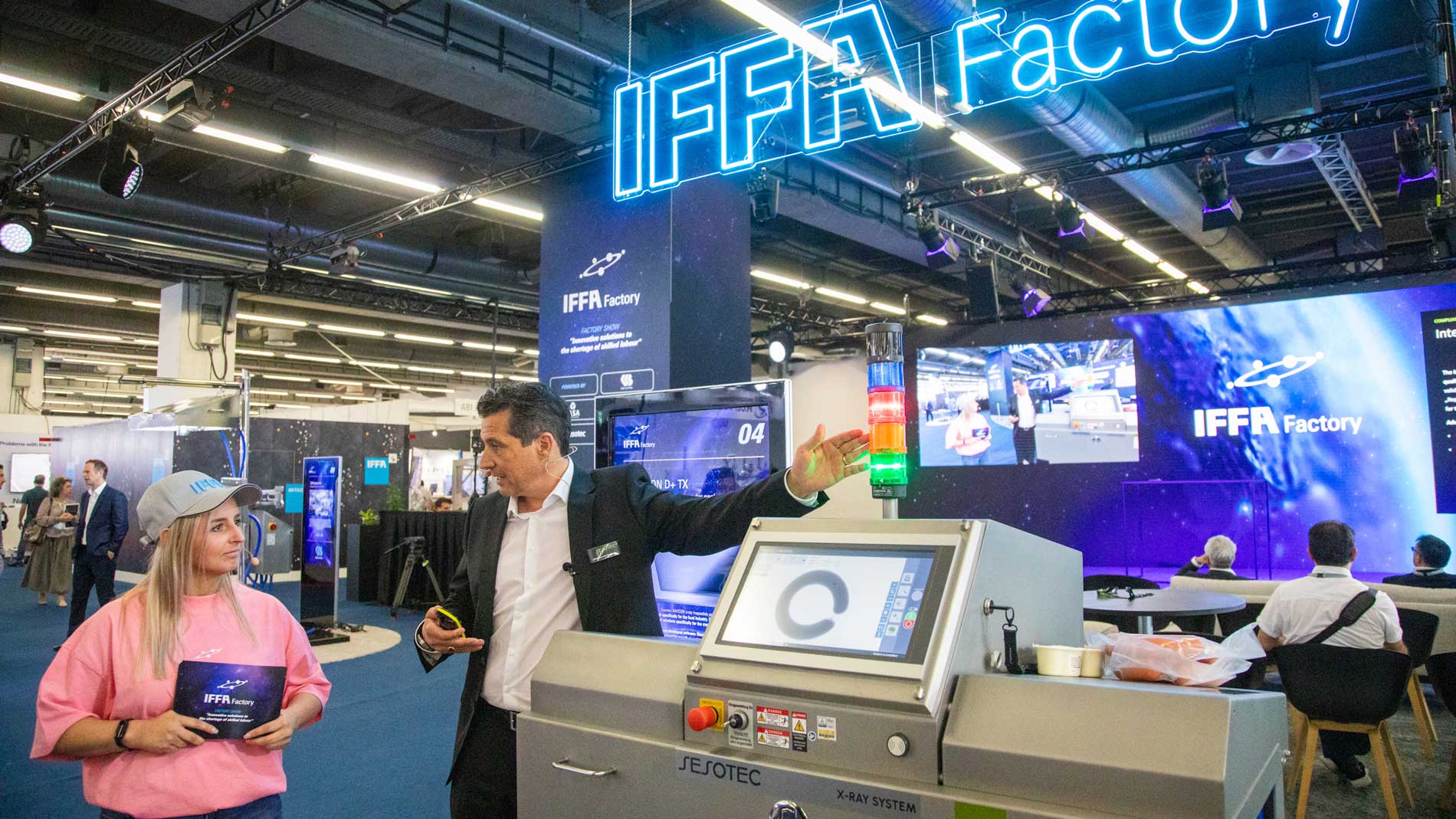 Presentation at the IFFA Factory showcasing innovative processing systems and digital solutions for the meat and food industry.