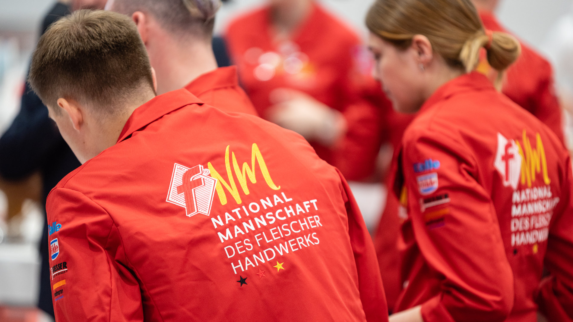 National butchers team at competition event uniform