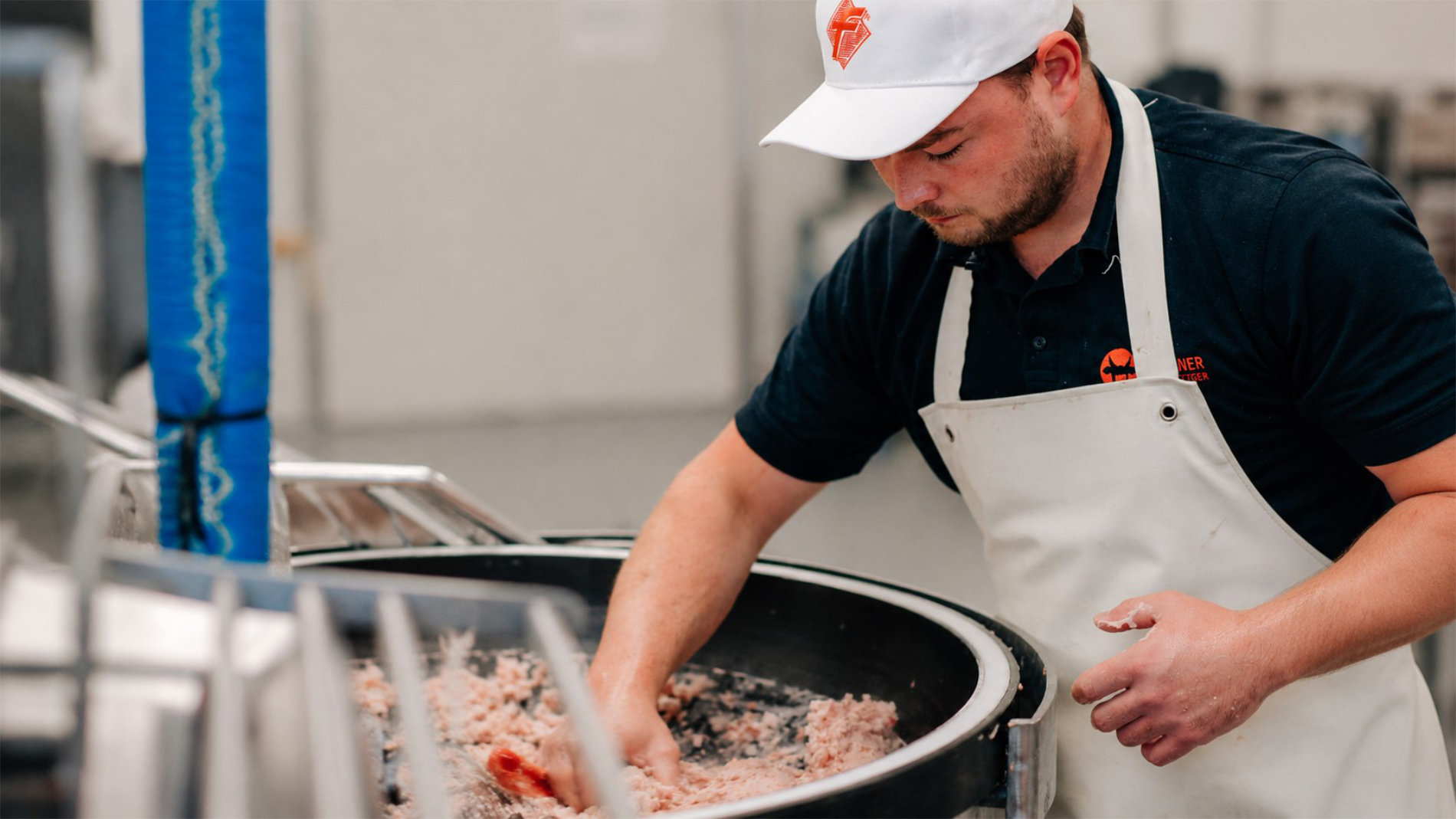 Master butcher Max Wörner at work in the butcher’s shop