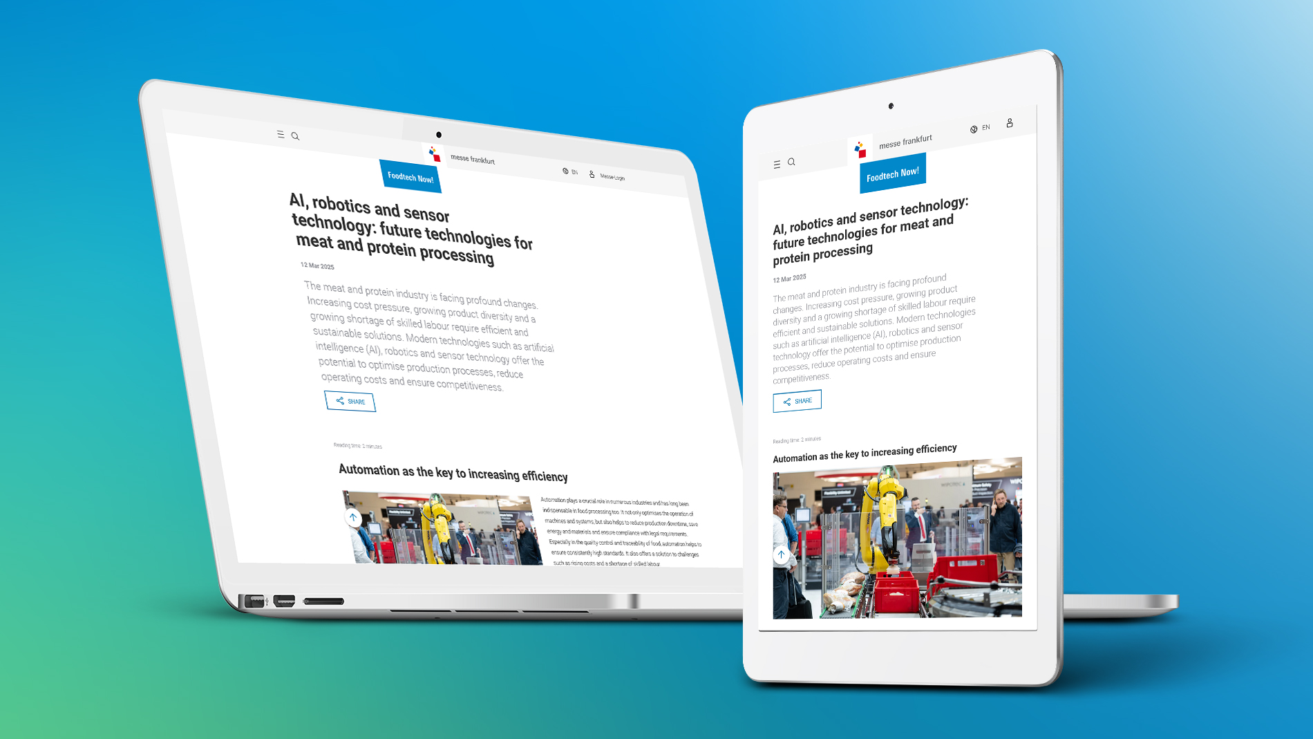 Tablet with an advertorial