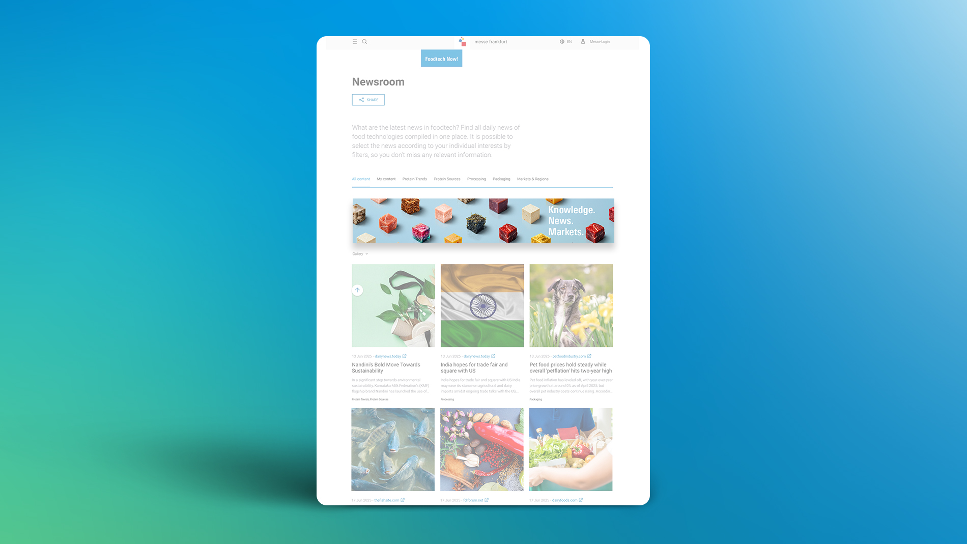 Tablet with the view of an online banner