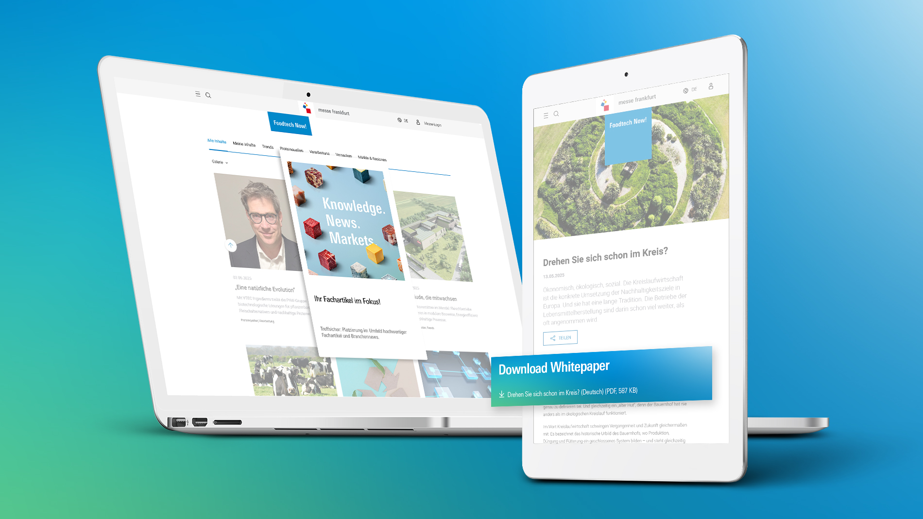 Tablet mit der Ansicht eines Whitepapers